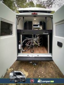 camper fiat ducato con bicicleta dentro